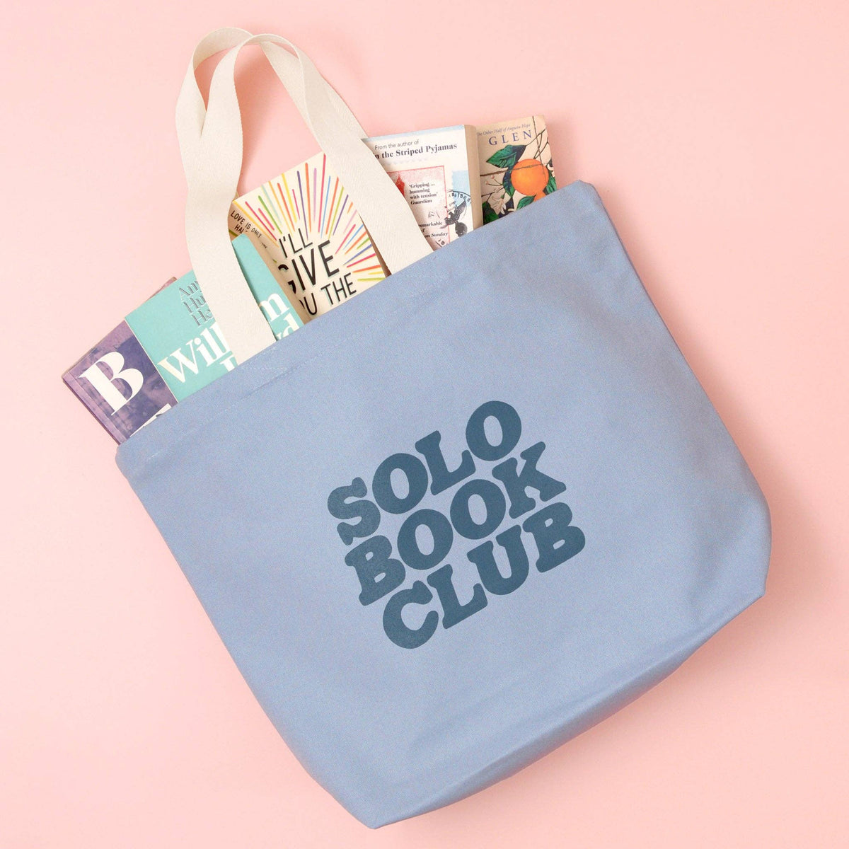 Solo Book Club - Light Blue Canvas Tote Bag