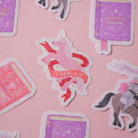 Fantasy Unicorn Holographic Vinyl Sticker - I Believe In Me
