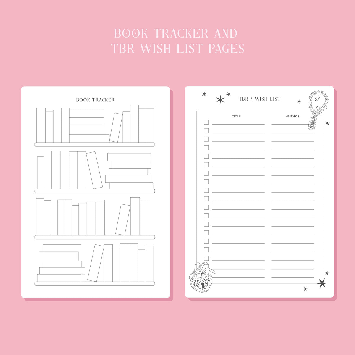 Romantasy Reading Journal – Literary 50 Book Review Notebook