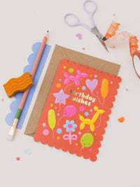Balloon Parade Kids Birthday Card | Animal Birthday Card