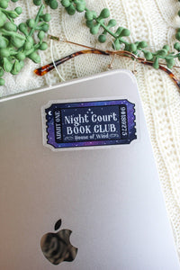 Night Court Book Club Ticket Sticker