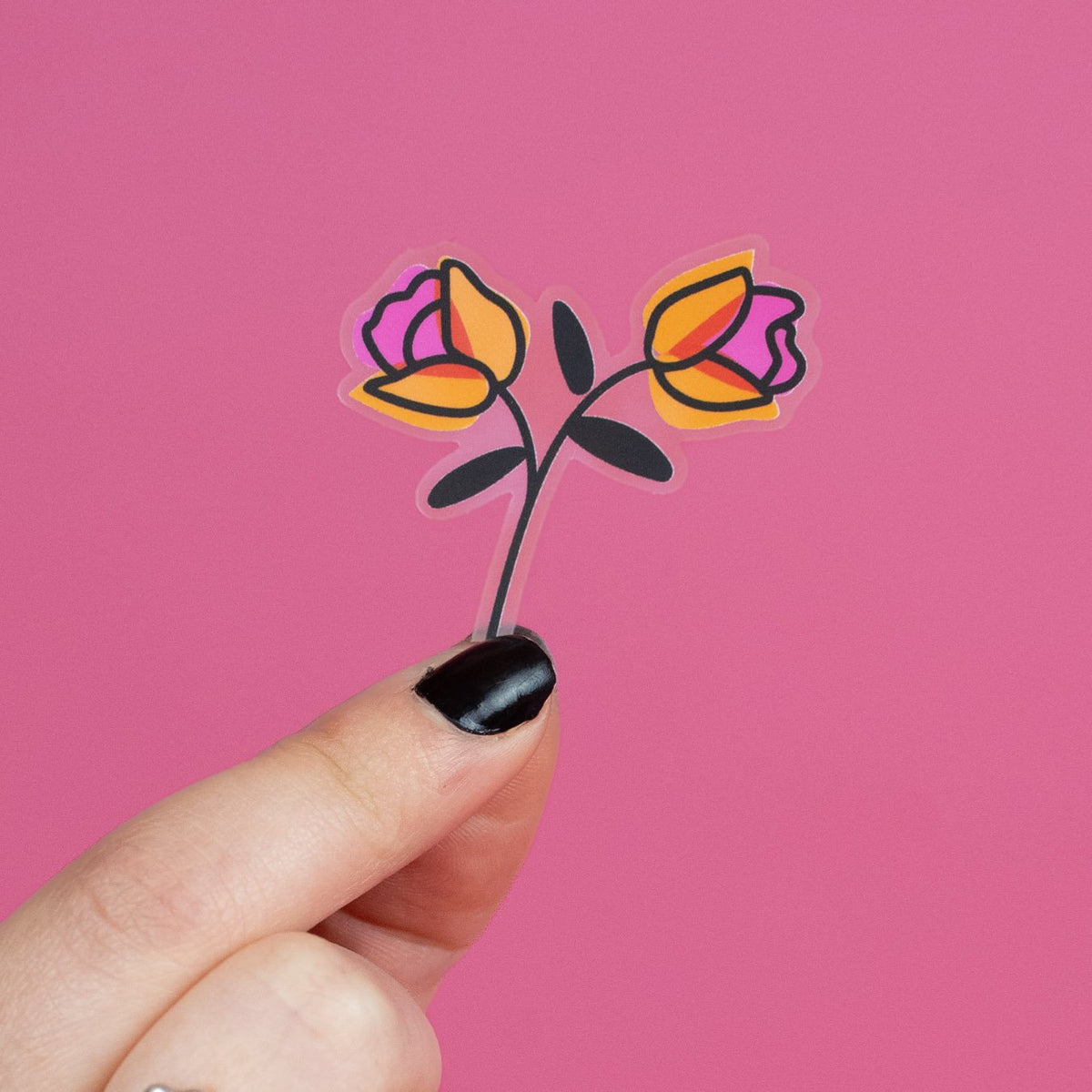 Rose stem sticker