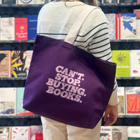 Can't. Stop. Buying. Books. - Plum Canvas Tote Bag