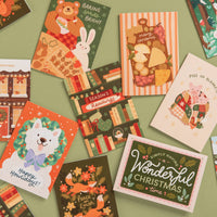 Book Christmas Card – Season’s Readings Book Lover Design