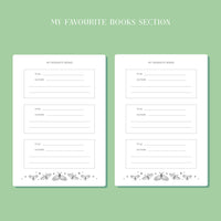 Whimsical Reading Journal – Literary 50 Book Review Notebook