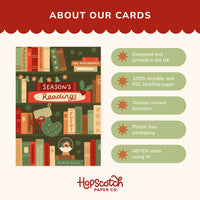 Season's Reading Book Christmas Card Pack - 6 Cards