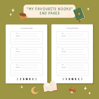 Reading Journal Fantasy Forest, 50 Page Book Review Notebook