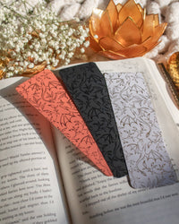 White and gold Floral Dragons Bookmark