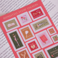Romantasy Stamps Sticker Sheet - Fantasy Book Gifts