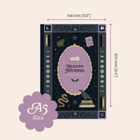 Whimsy Witch Reading Journal – 50 Book Review Notebook