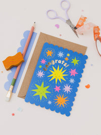 Kids Congratulations Card | Colourful Fireworks Card
