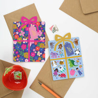 Wrapped in Wonder Toy Themed Kids Birthday Card with Foil
