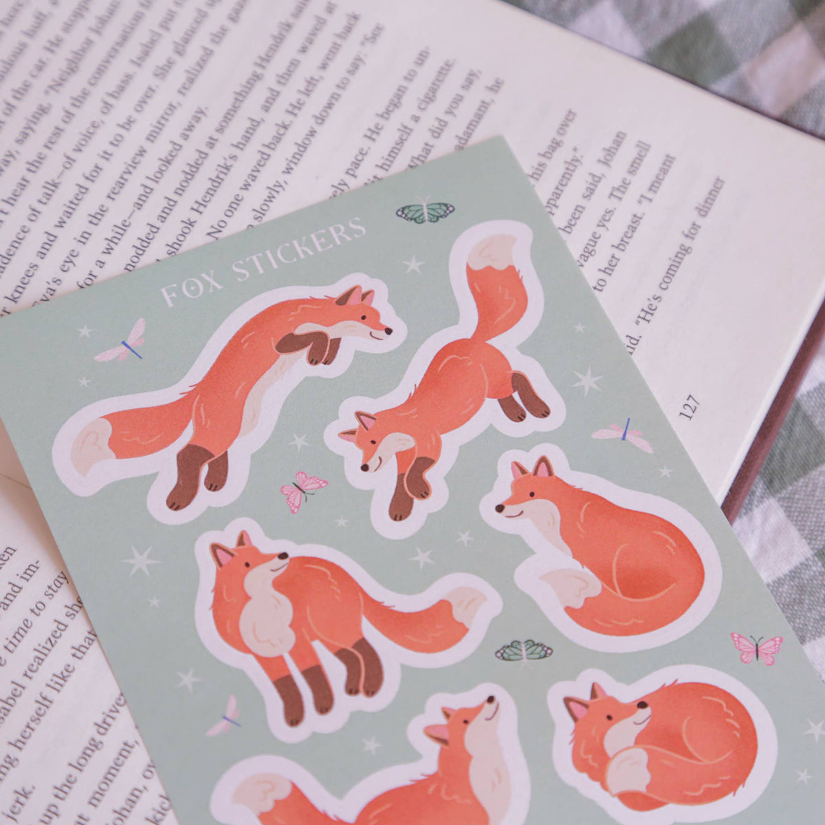 Foxes Sticker Sheet - Fantasy Book Gifts