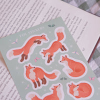 Foxes Sticker Sheet - Fantasy Book Gifts