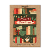 Season's Reading Book Christmas Card Pack - 6 Cards