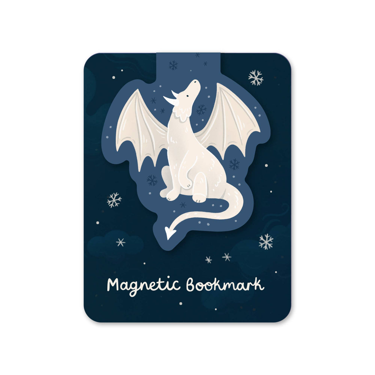 Fantasy Snow Dragon Magnetic Bookmark - Literary Gifts