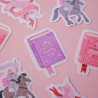 Fantasy Reader Holographic Vinyl Sticker - Book Sticker