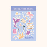 Dragon Reading Journal Sticker Sheet - Fantasy Book Gift