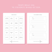 Romantasy Reading Journal – Literary 50 Book Review Notebook