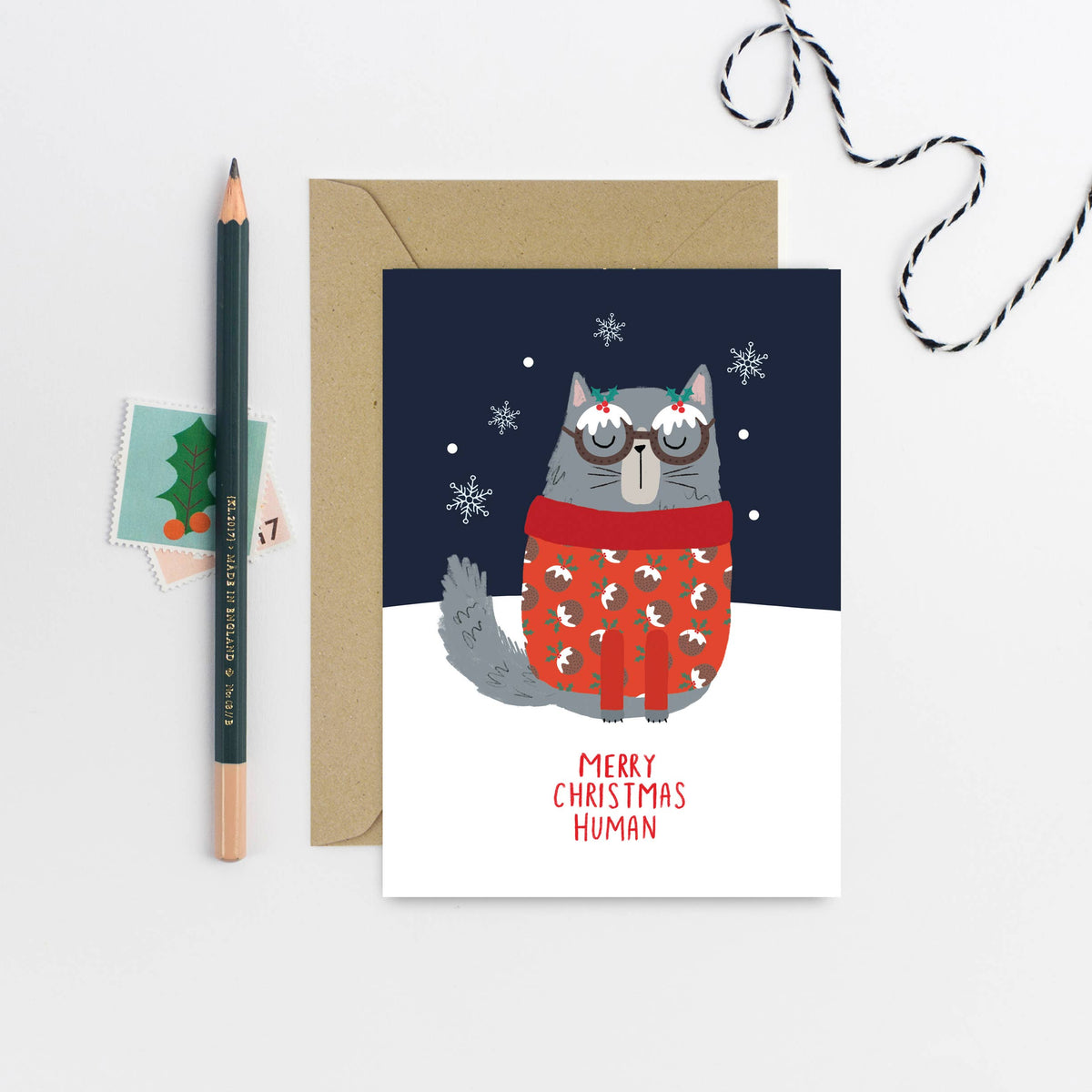 Christmas Cat Card | Christmas Card | Seasonal | Holiday