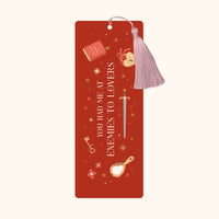 Enemies To Lovers Bookmark, Romantasy Bookmark with Tassel