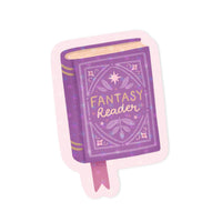 Fantasy Reader Holographic Vinyl Sticker - Book Sticker