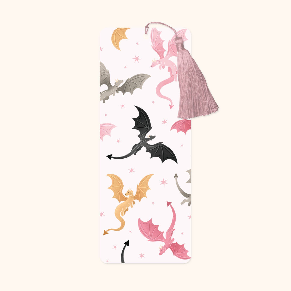 Dragon Pattern Bookmark, Fantasy Bookmark with Tassel