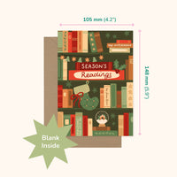 Season's Reading Book Christmas Card Pack - 6 Cards