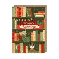 Book Christmas Card – Season’s Readings Book Lover Design