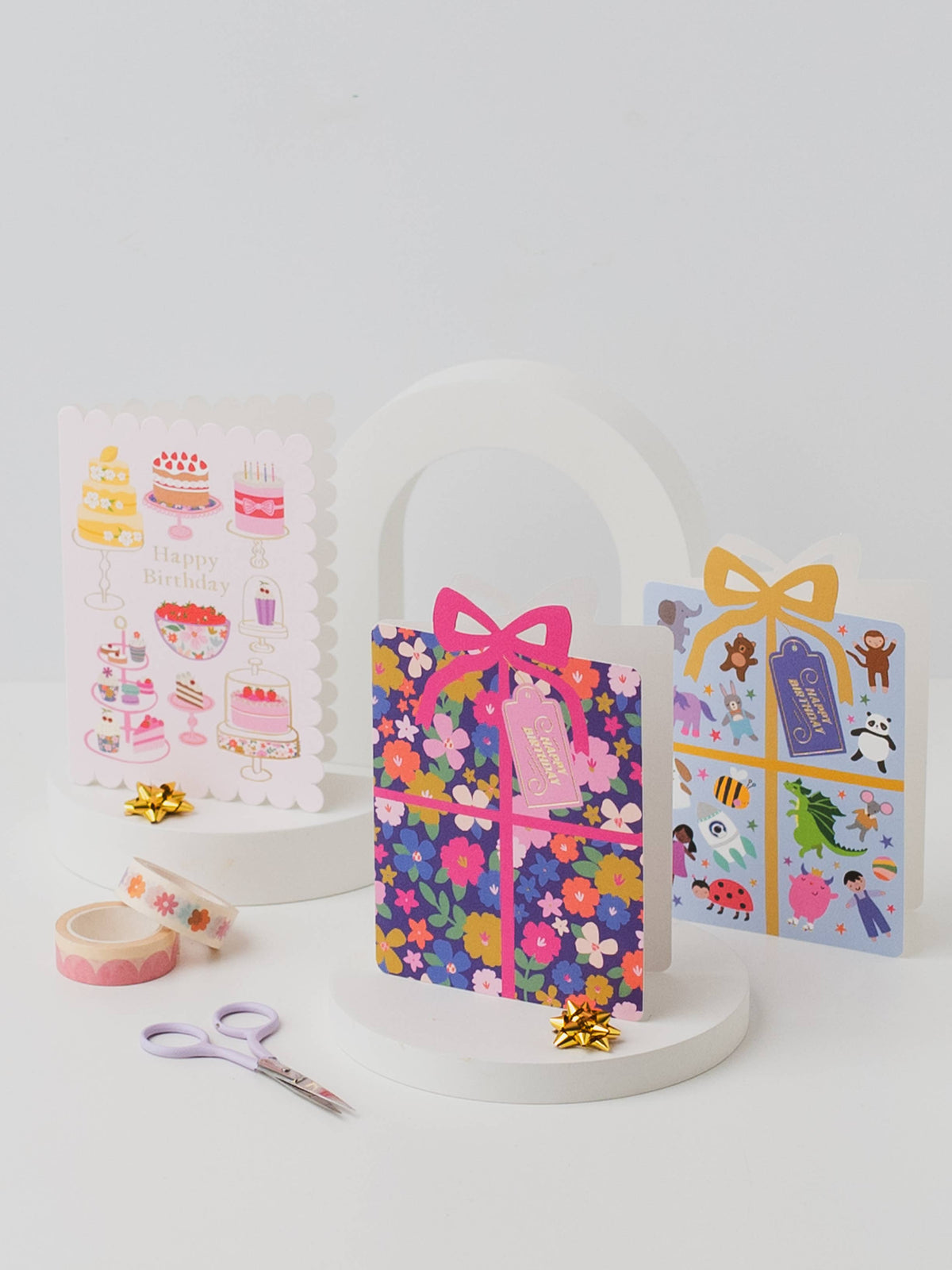 Wrapped in Wonder Toy Themed Kids Birthday Card with Foil