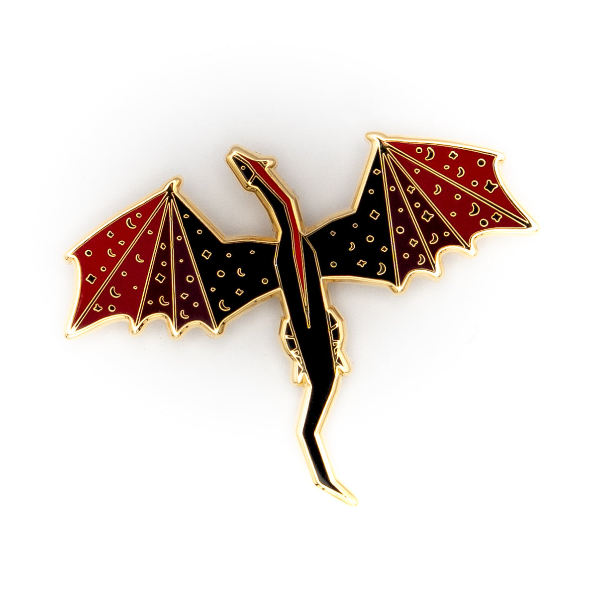 Dragon enamel pin (red)