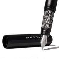 Aluminium Carousel Fountain Pen - Bearrington Black