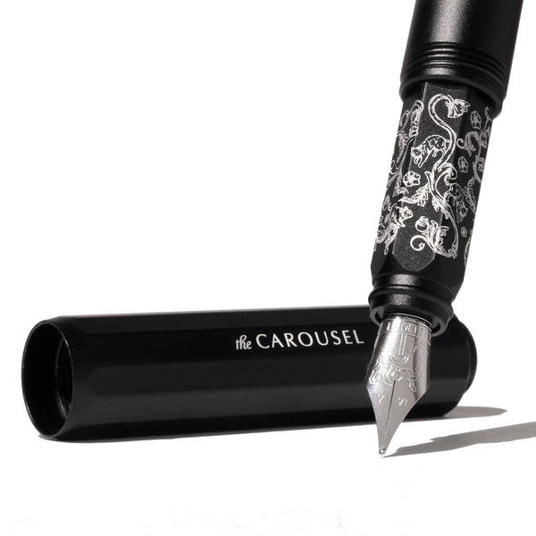 Aluminium Carousel Fountain Pen - Bearrington Black