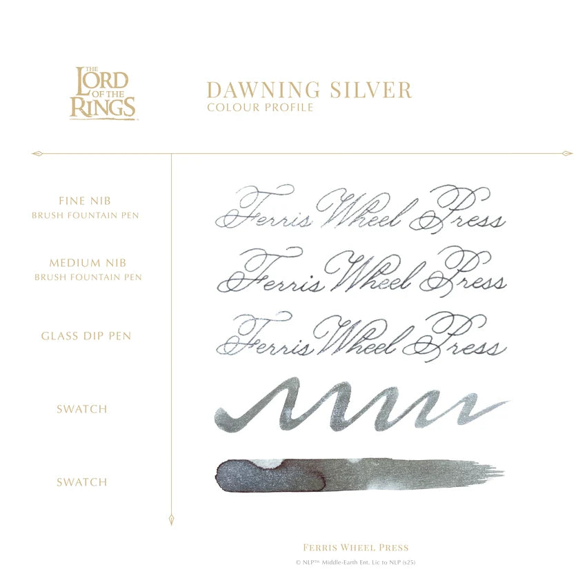 Fountain Pen Ink | Warner Bros. | The Lord of the Rings | Dawning Silver