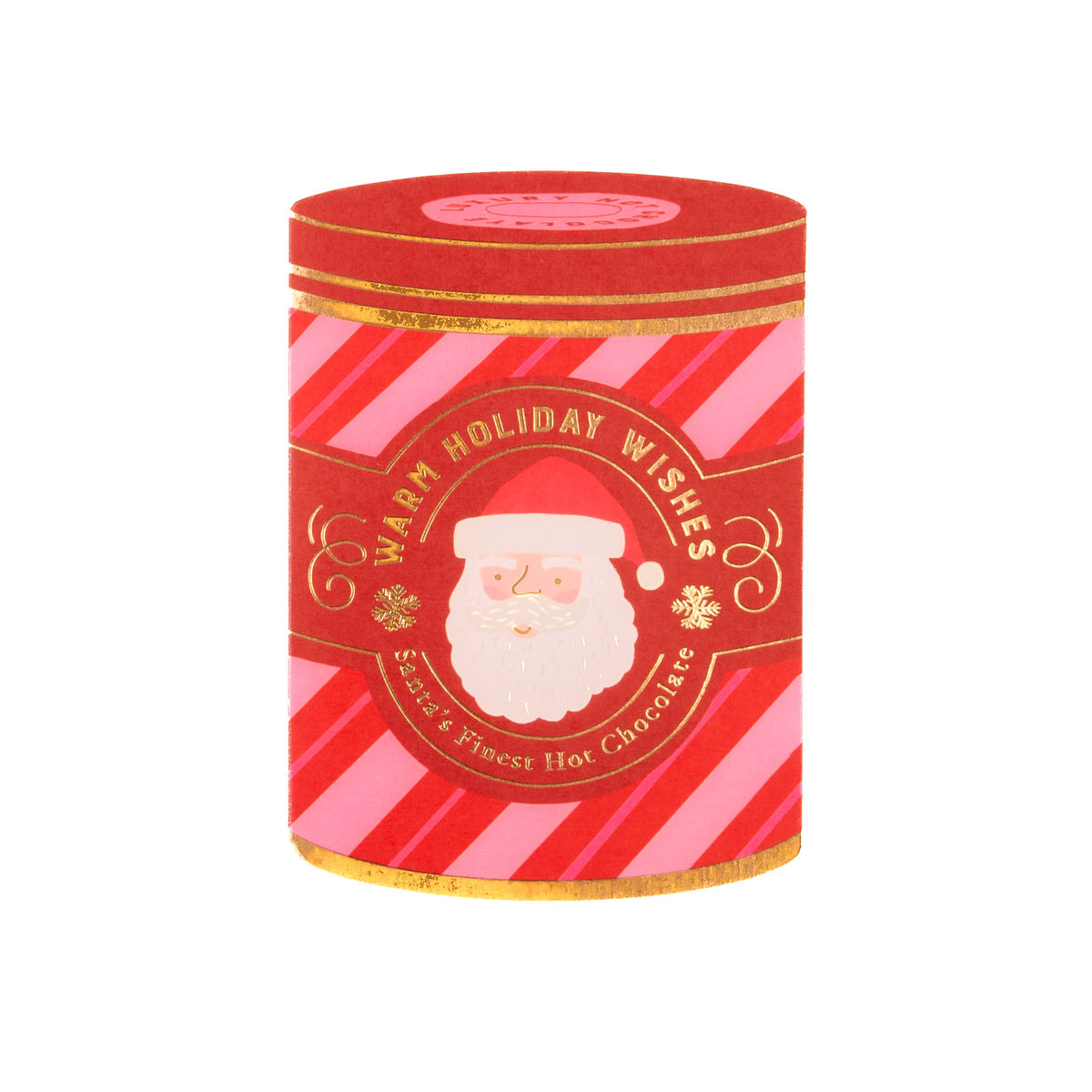 Santa's hot chocolate tin Christmas card