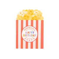Popcorn happy birthday card