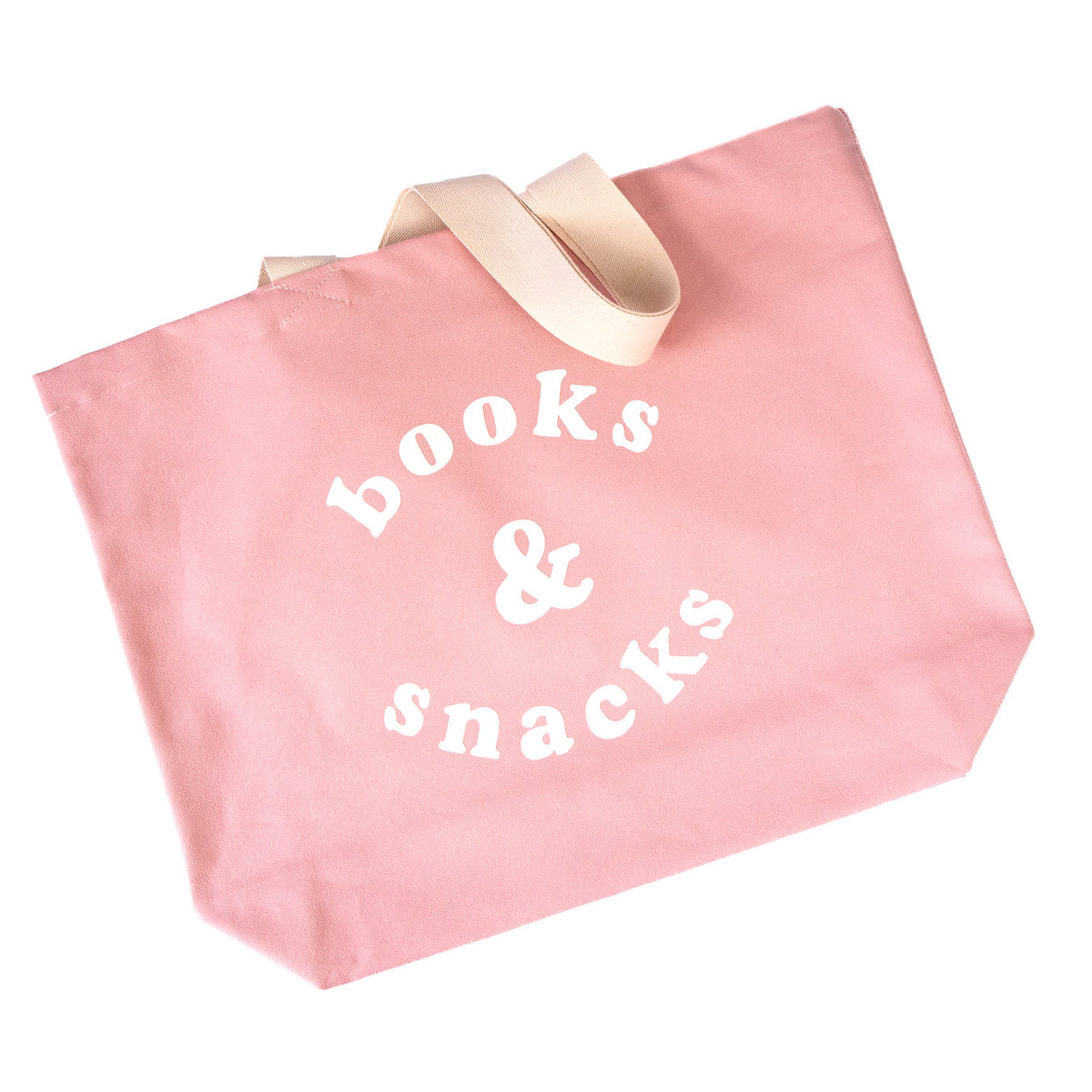 Books and snacks bag - blush pink